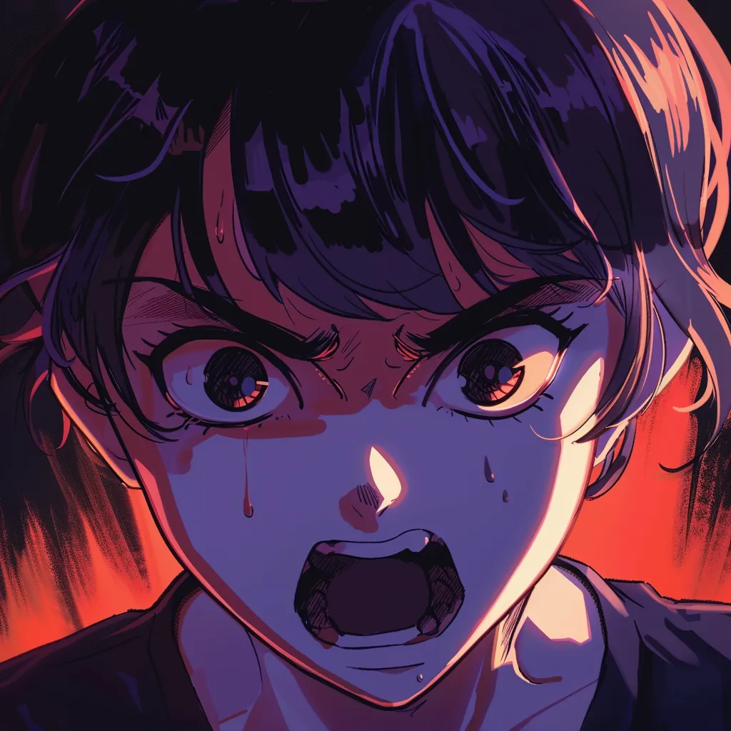 rage anime pfp megumi, himiko, yandere, komi, angry