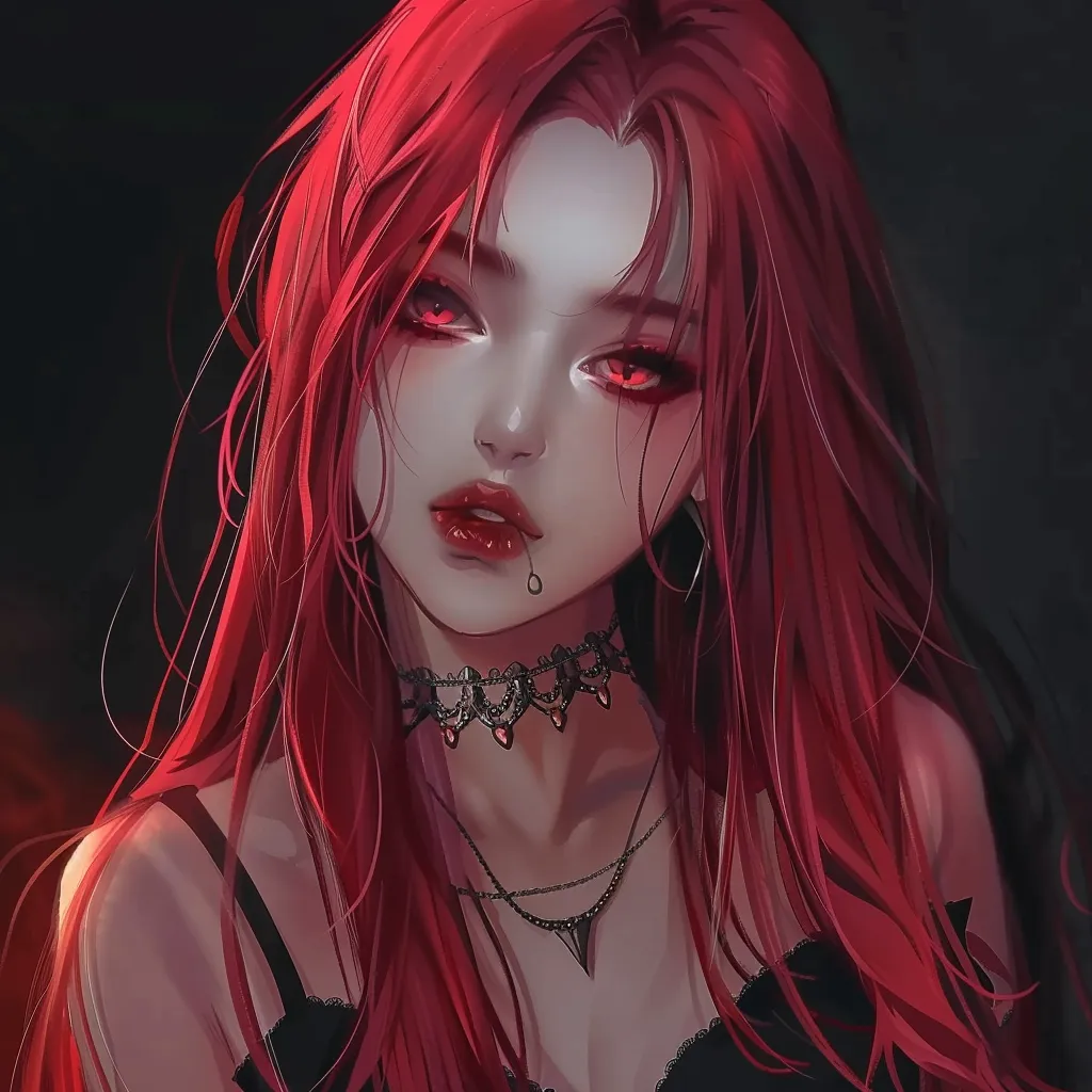 vampire anime pfp vampire, nana, red, grunge, goth