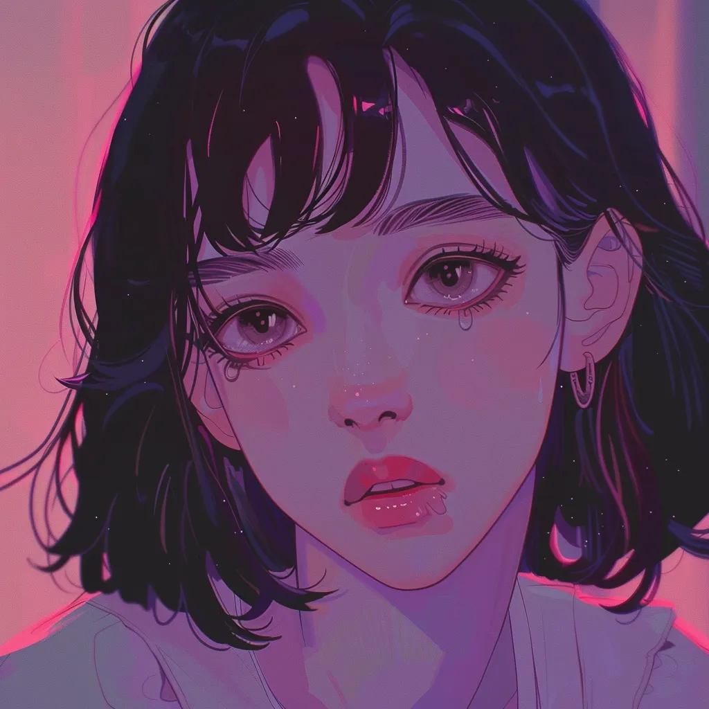 anime icons aesthetic lofi, aesthetic, pink, tear, uta