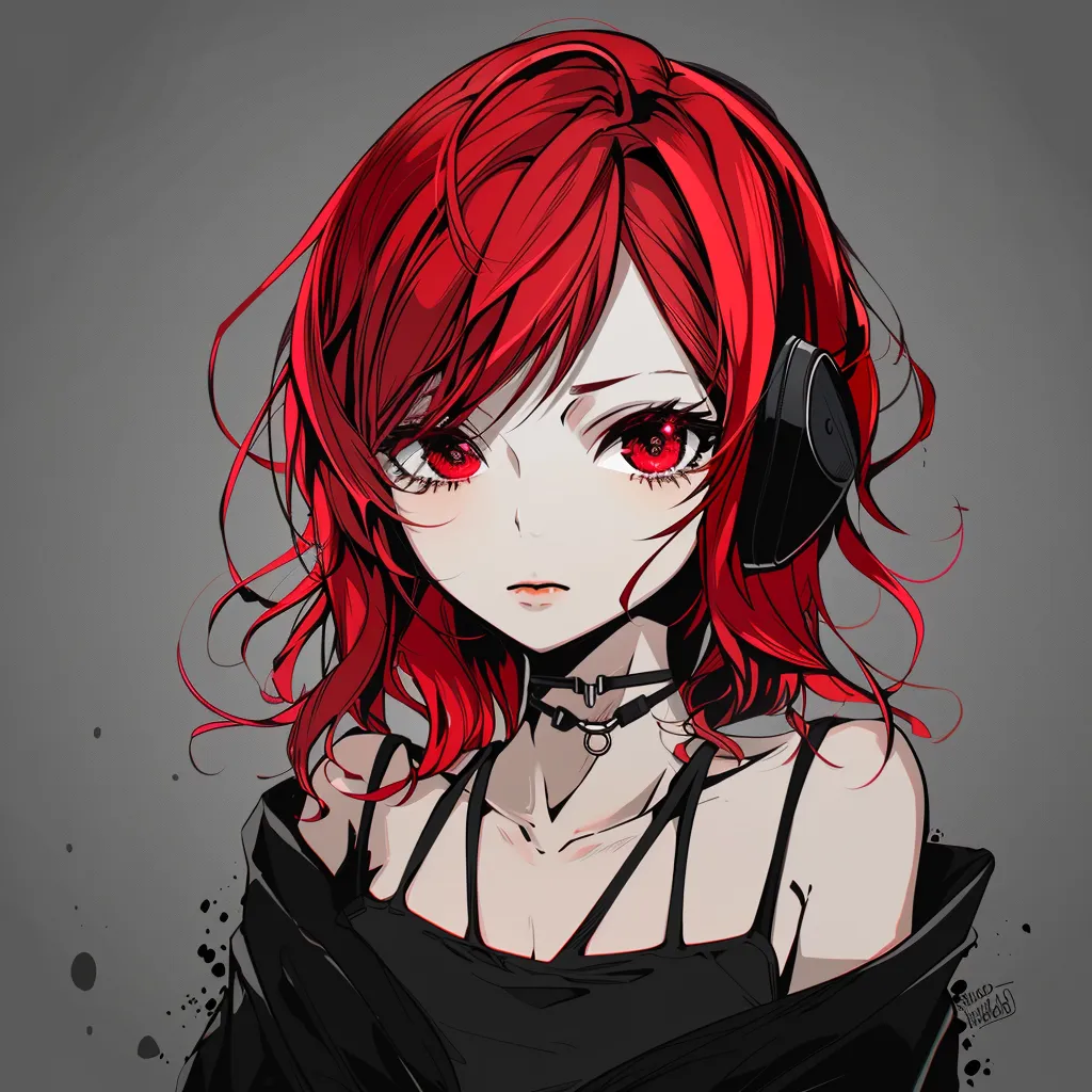 red black anime pfp