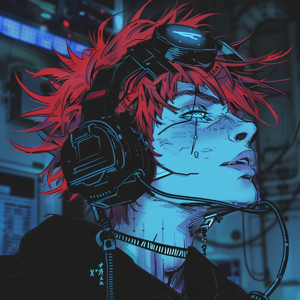 cyber y2k pfp anime boy