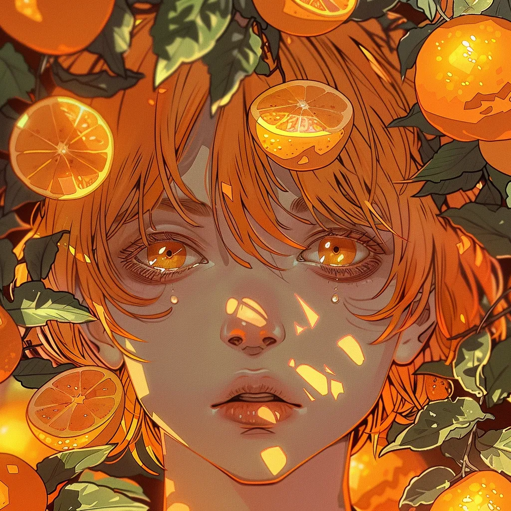 orange anime pfp orange, nami, juice, light, zesty