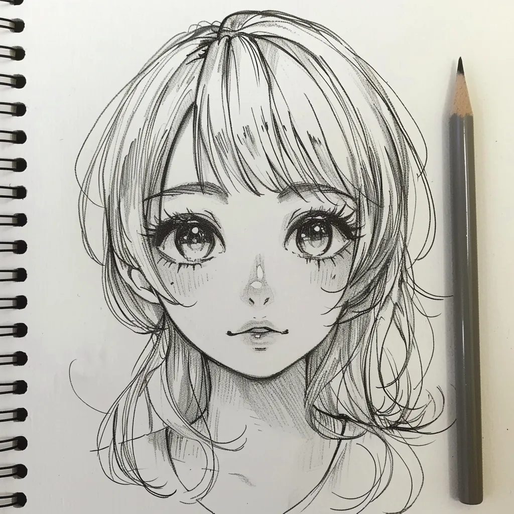 anime drawing pfp drawing, draw, study, girl, drawings