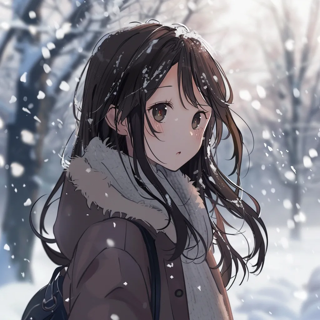winter anime pfp yoimiya, winter, bungou, nico, kaguya