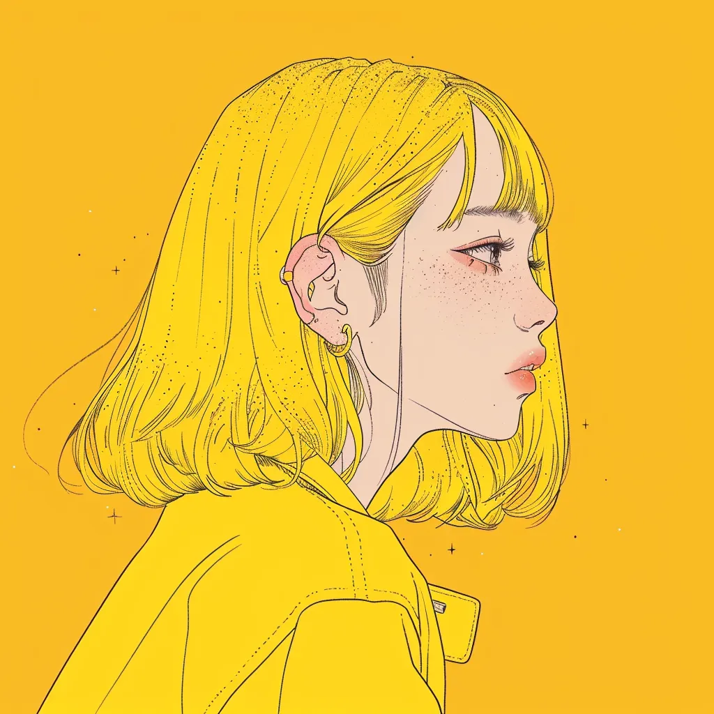 yellow anime pfp yellow, girl, study, lisa, profile