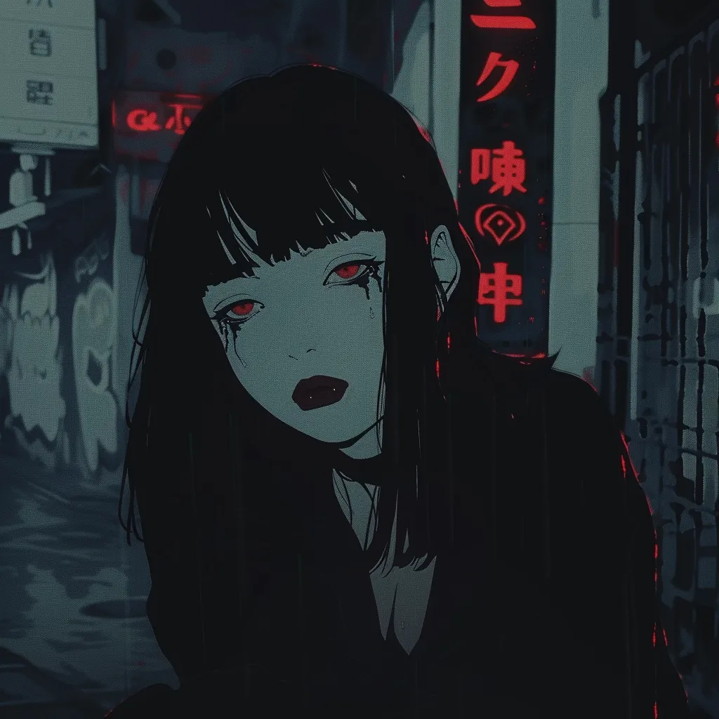 dark aesthetic anime pfp 