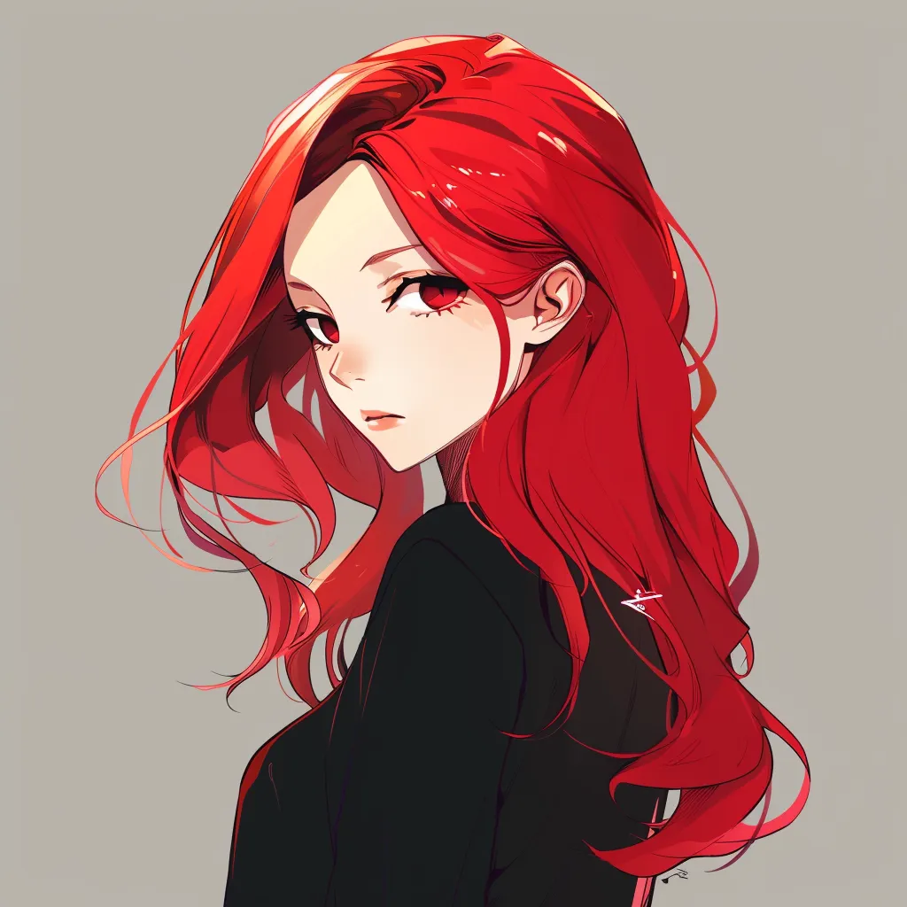 red hair anime pfp