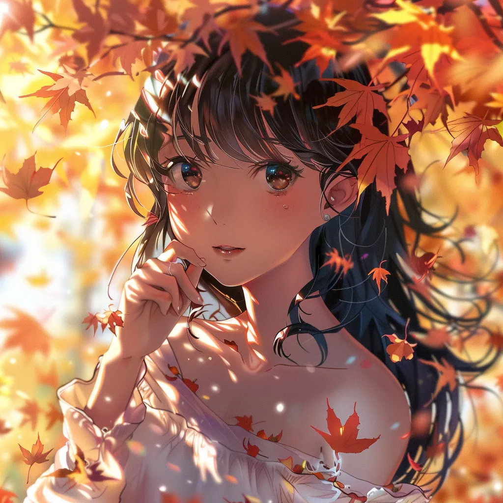 fall anime pfp fall, megumi, orange, sakura, kaguya