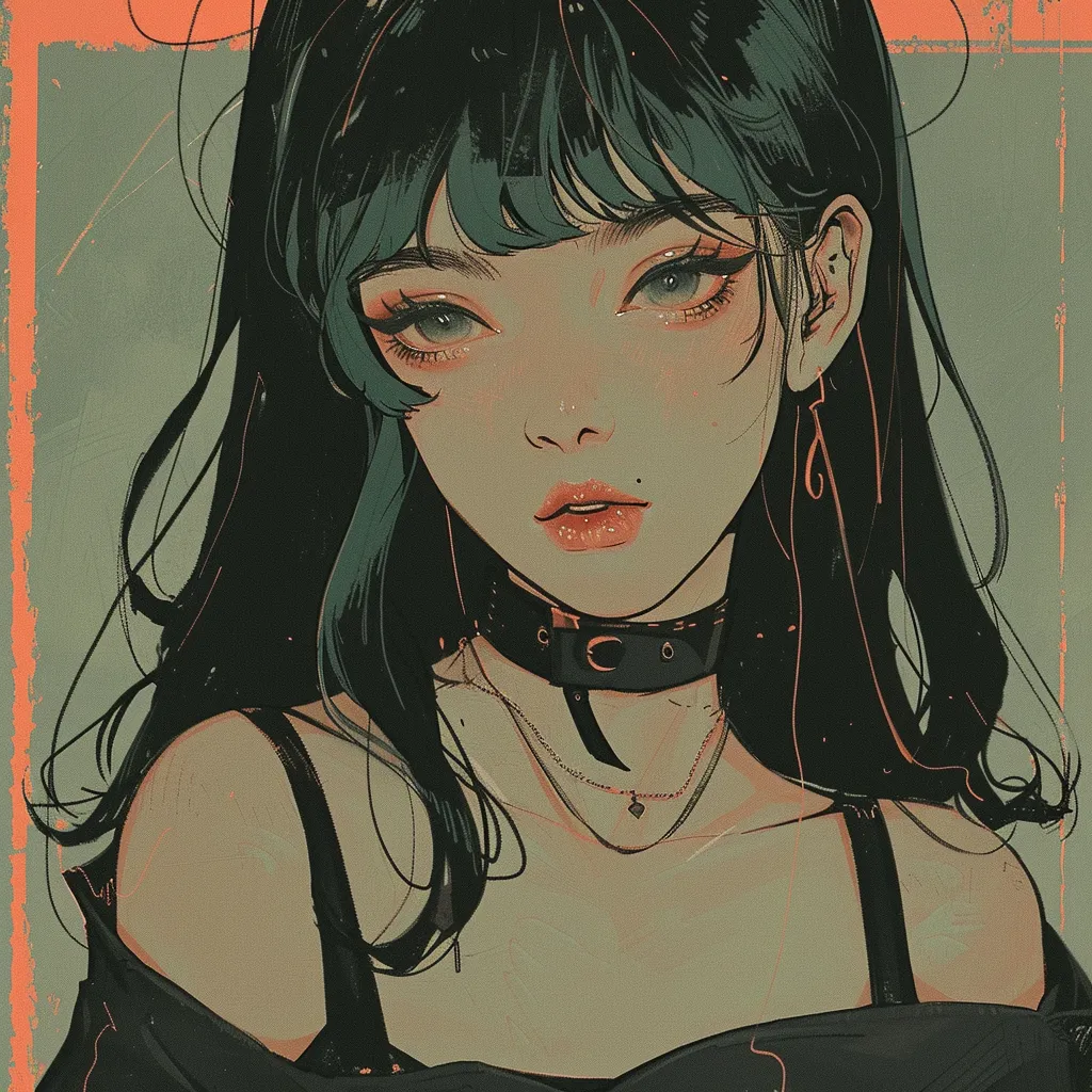 grunge aesthetic anime girl pfp