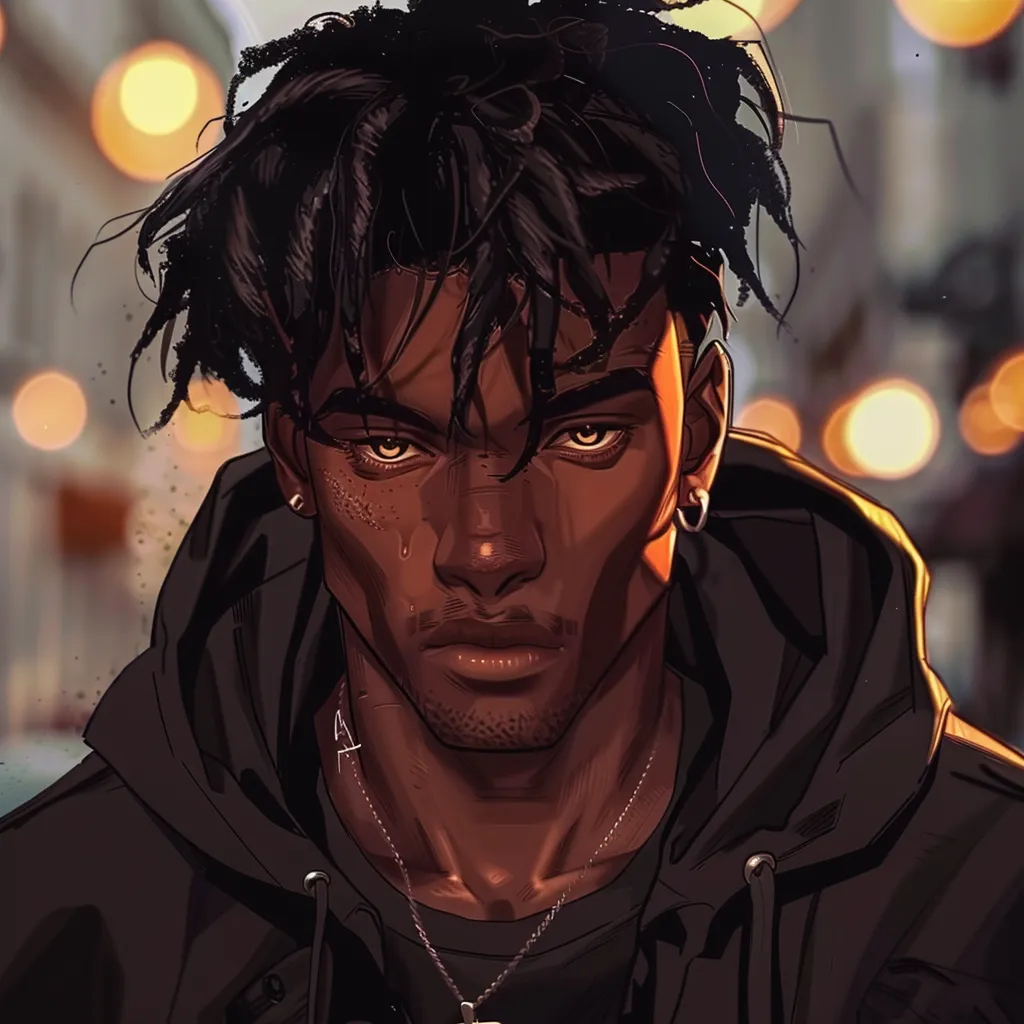 black anime pfp male