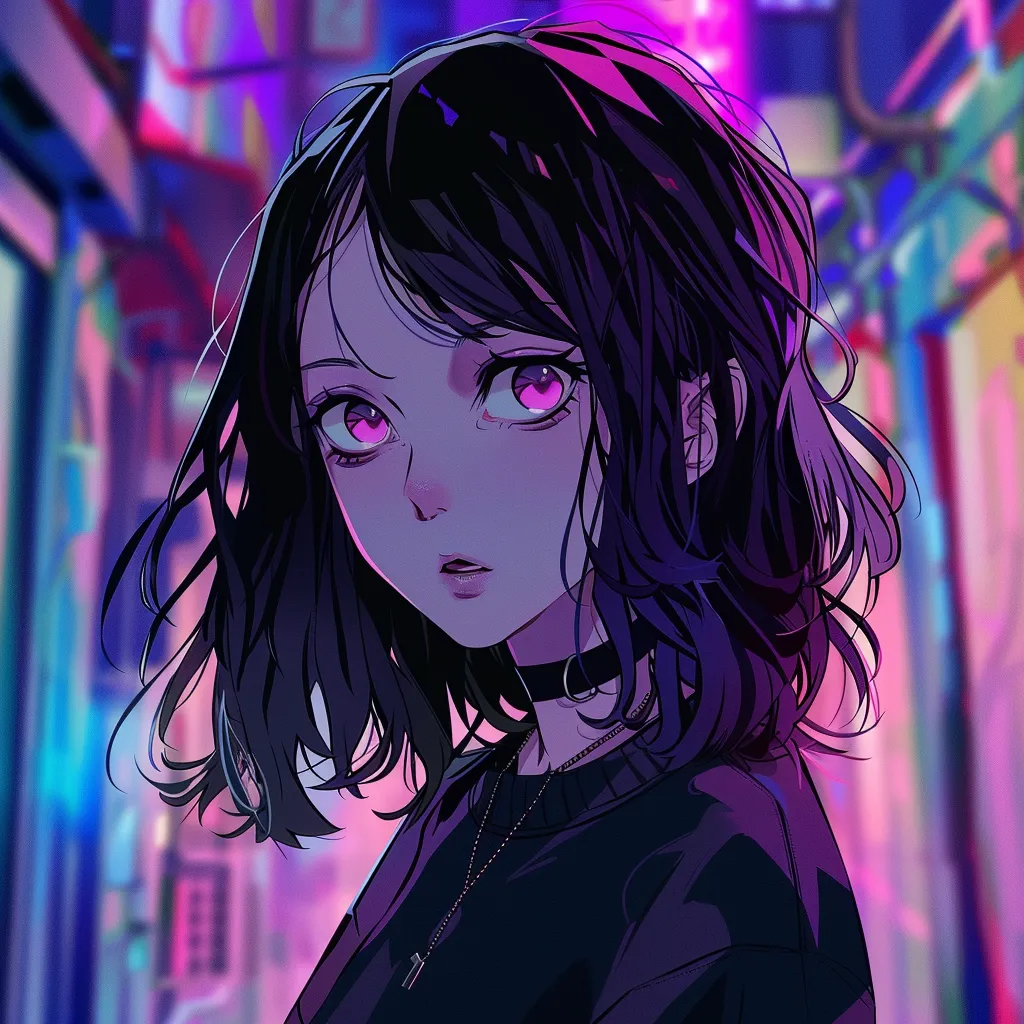 dope anime pfp neon, violet, nico, uta, stray