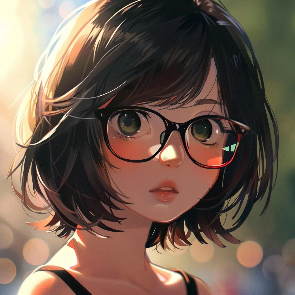 anime pfp with glasses glasses, study, unknown, megumi, girl