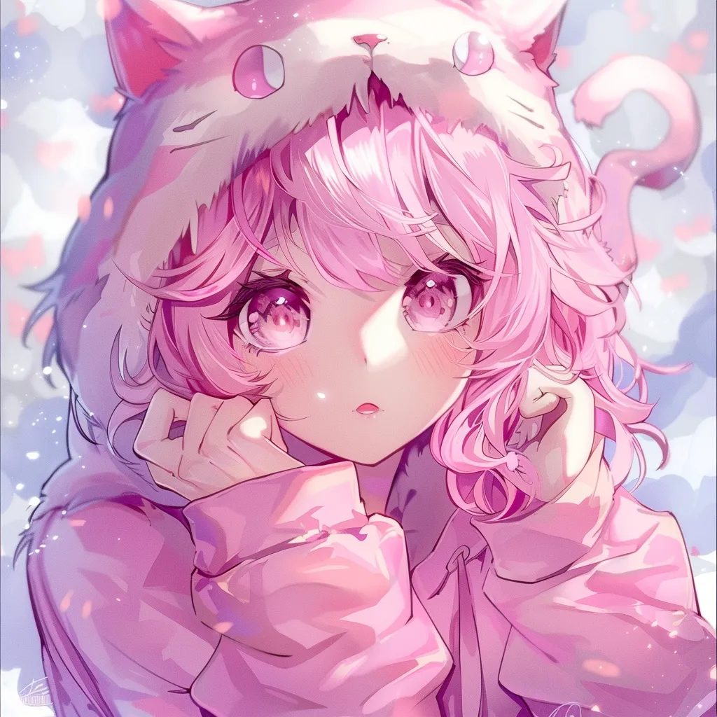 cute pink pfp anime