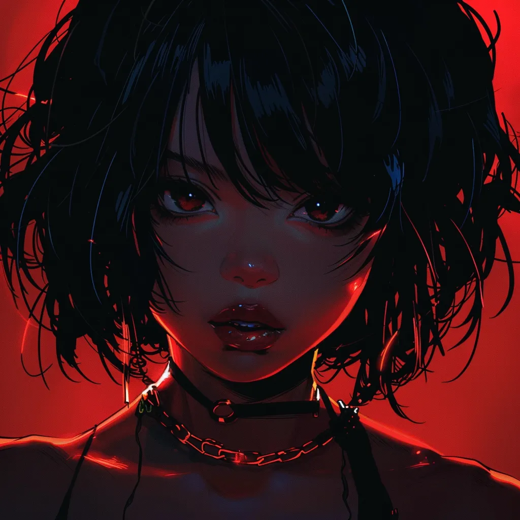 black anime pfp aesthetic