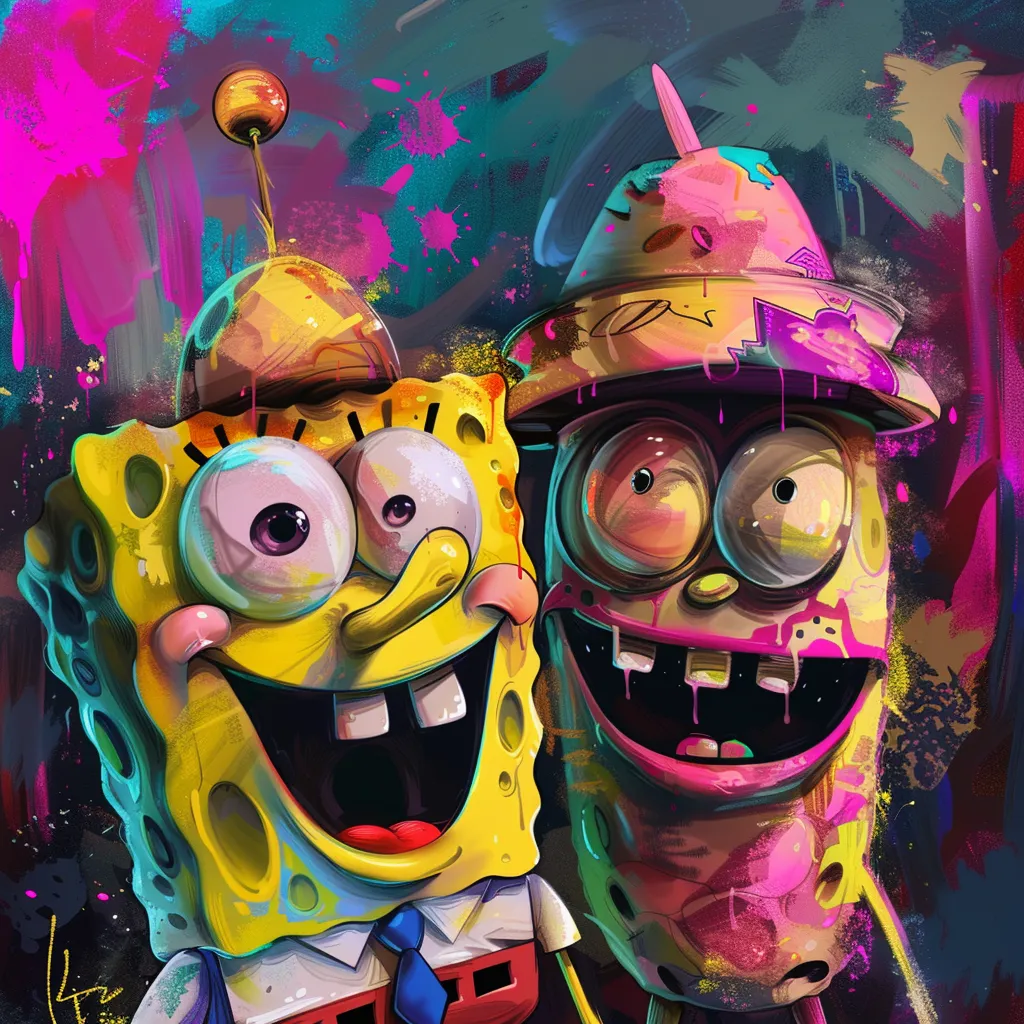 matching pfp for friends spongebob