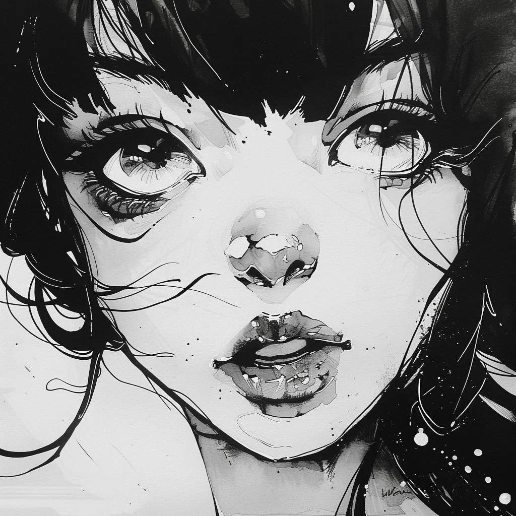 black and white art called