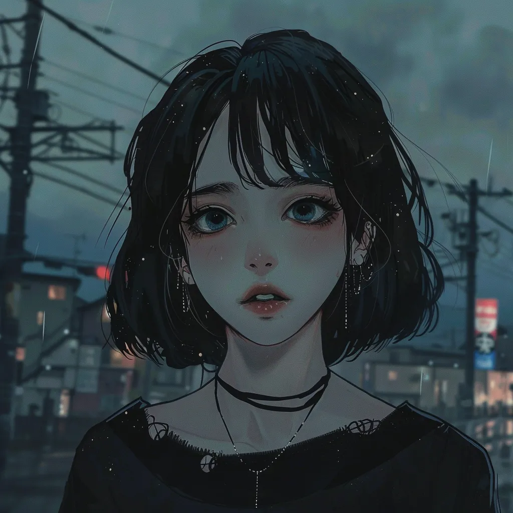 grunge aesthetic anime girl pfp