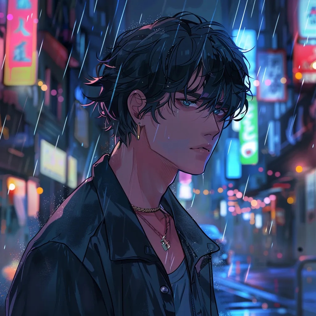 anime pfp for guys rain, stray, lofi, vagabond, stranger