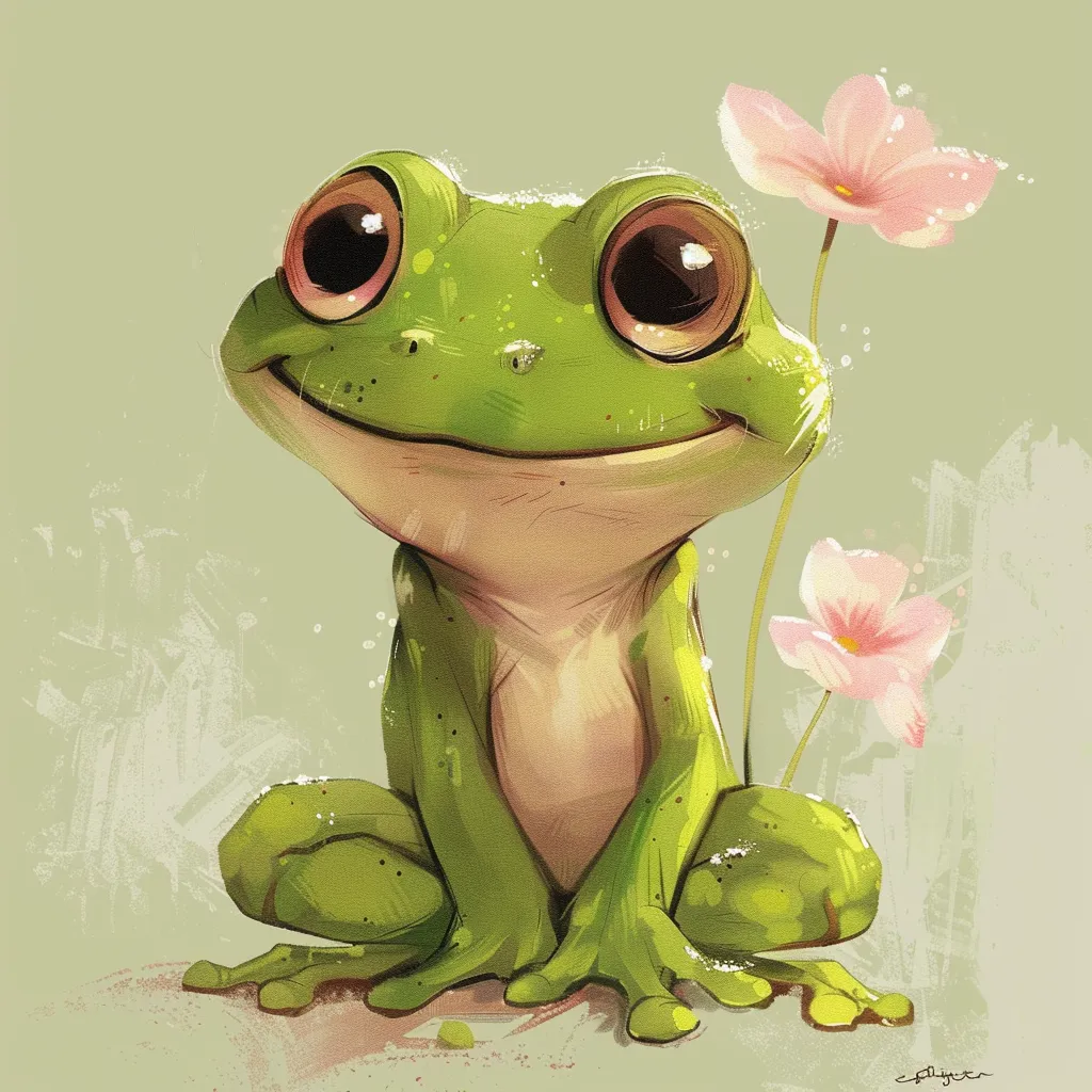 cute frog drawing pfp