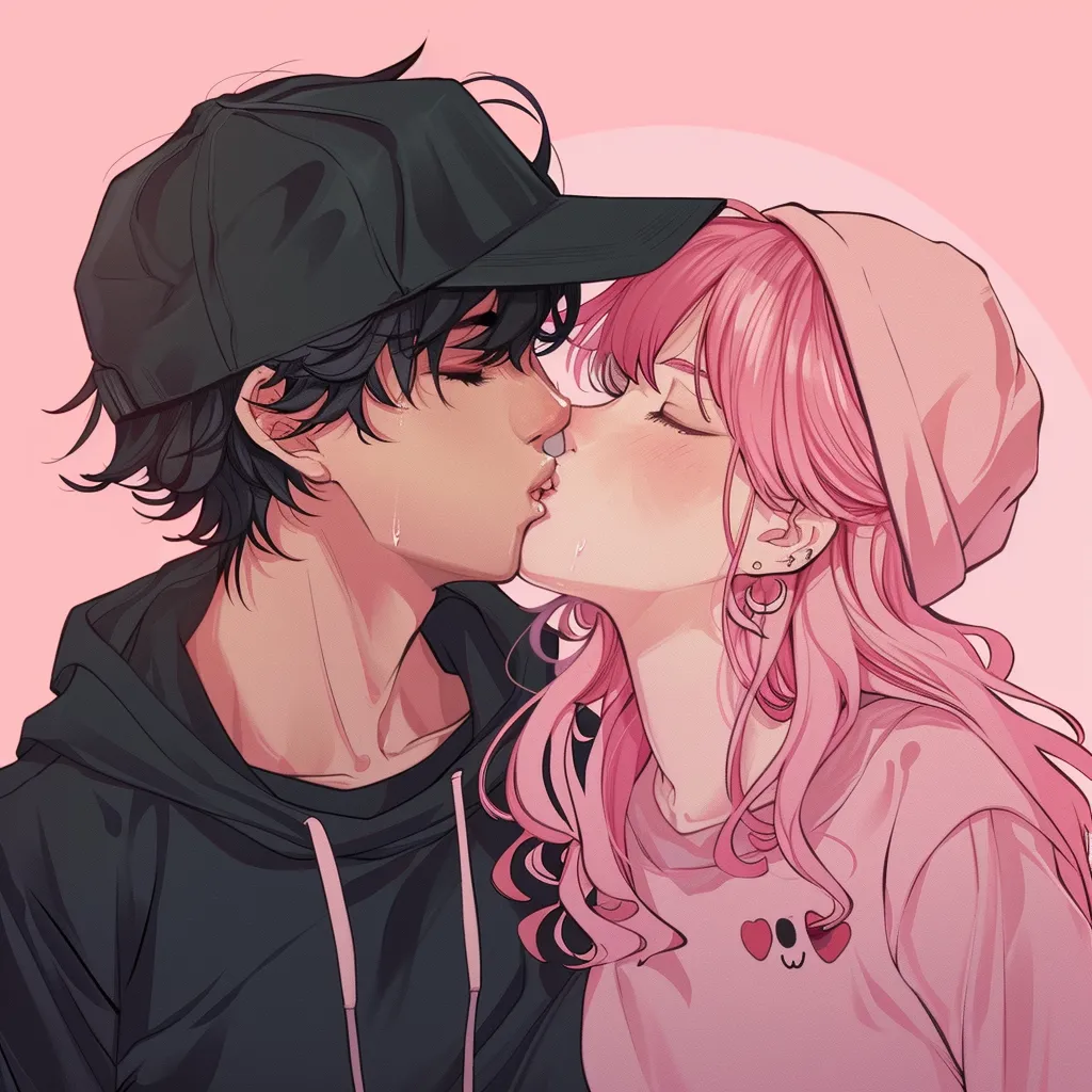 matching anime pfp kissing