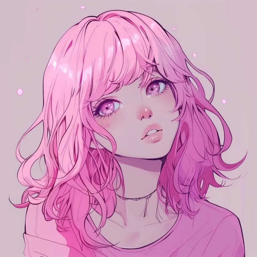 cute anime pfp pink