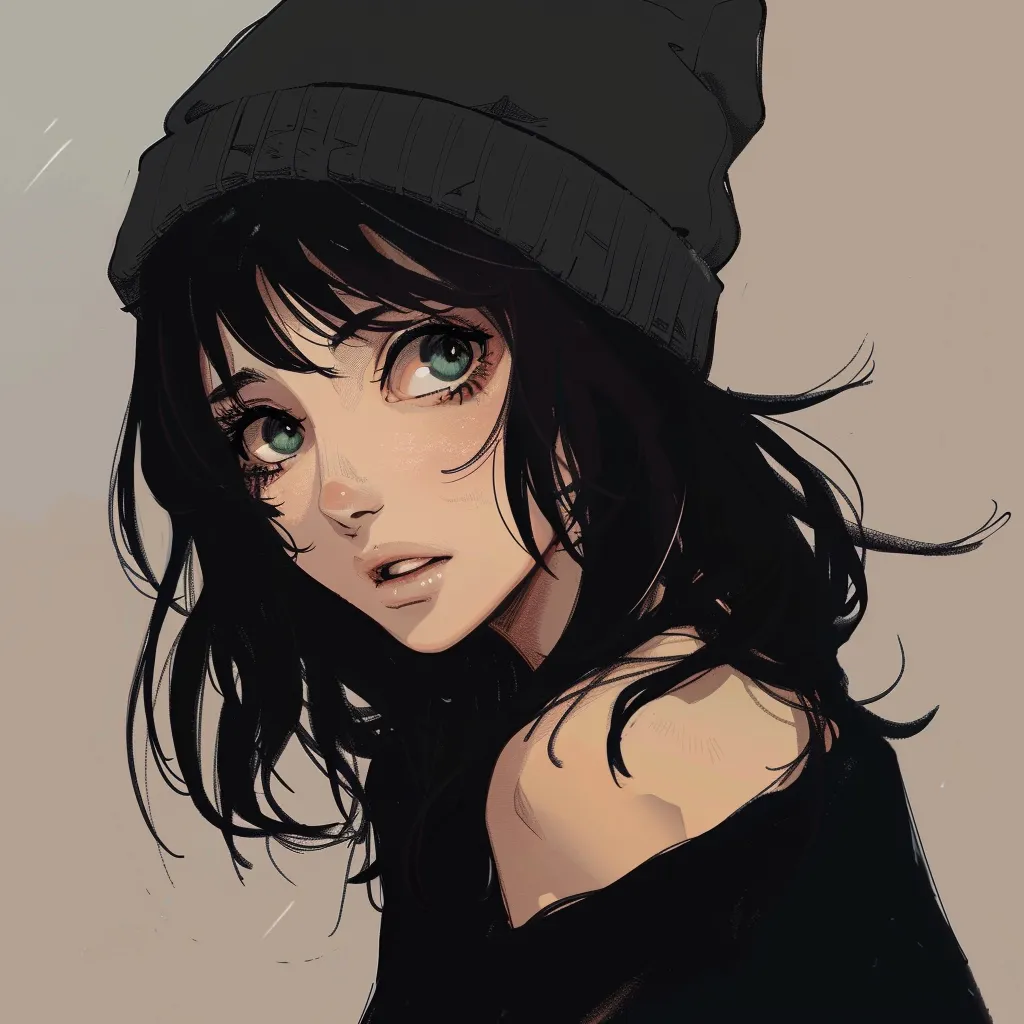 anime pfp with mask study, nico, unknown, hoodie, girl