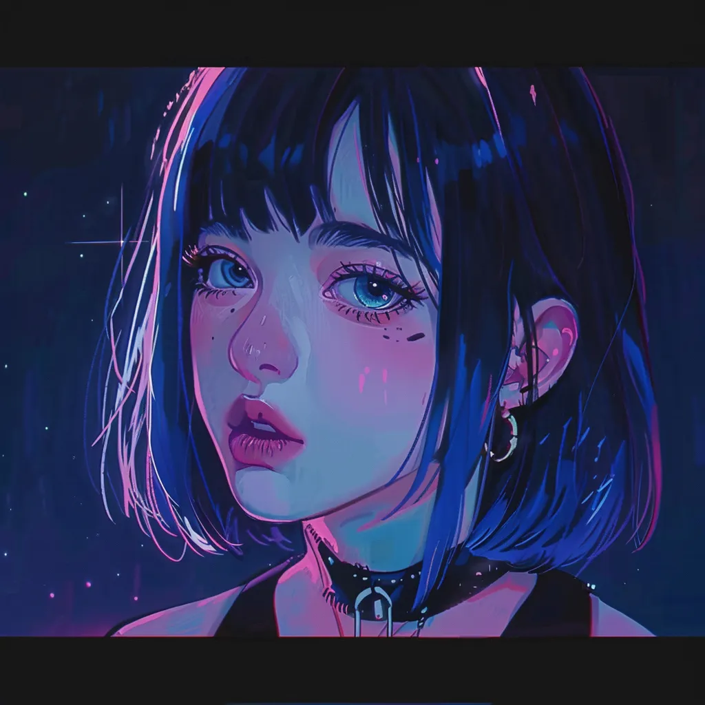 anime pfp for tiktok lofi, omori, tear, violet, stranger