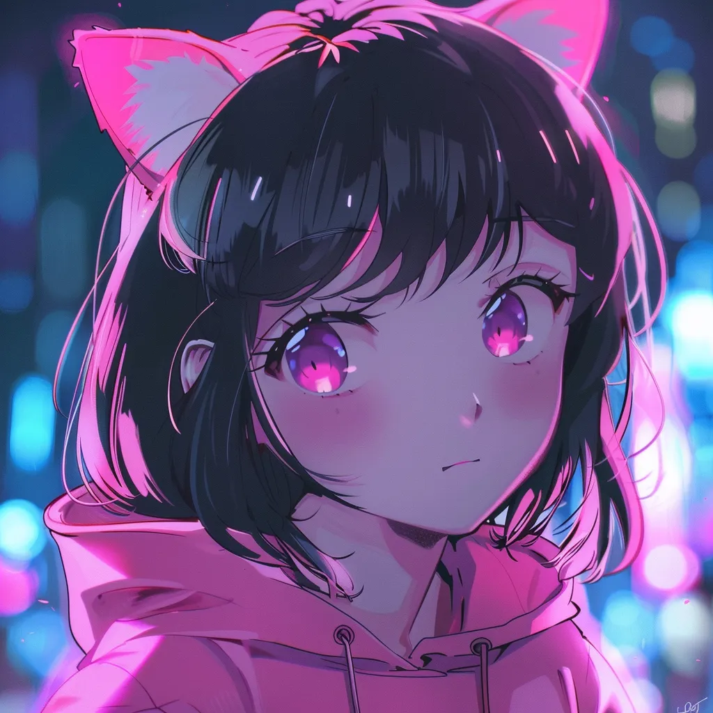 hello kitty anime pfp nico, neon, stray, kuromi, pink