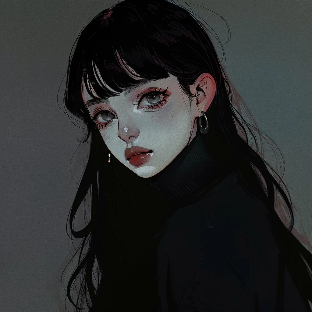 dark aesthetic anime girl pfp pinterest