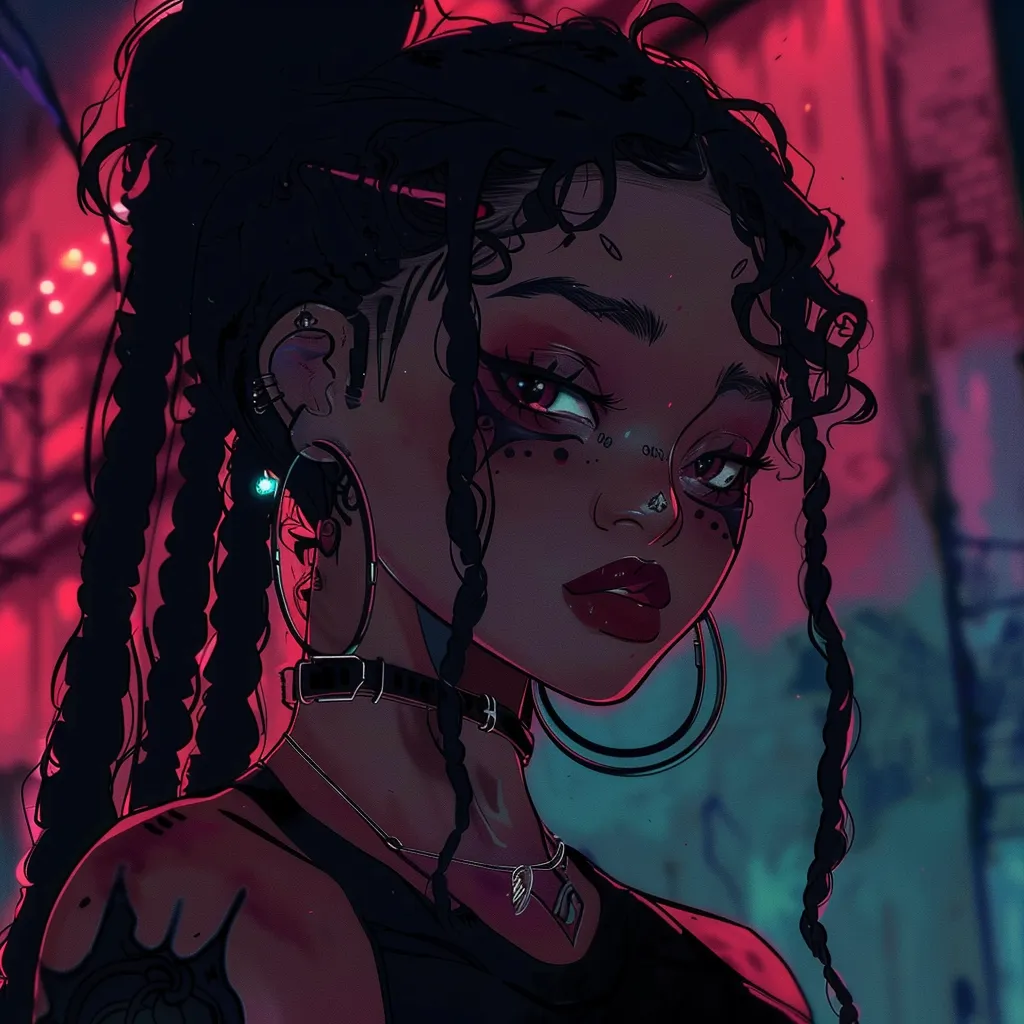 black anime pfp aesthetic