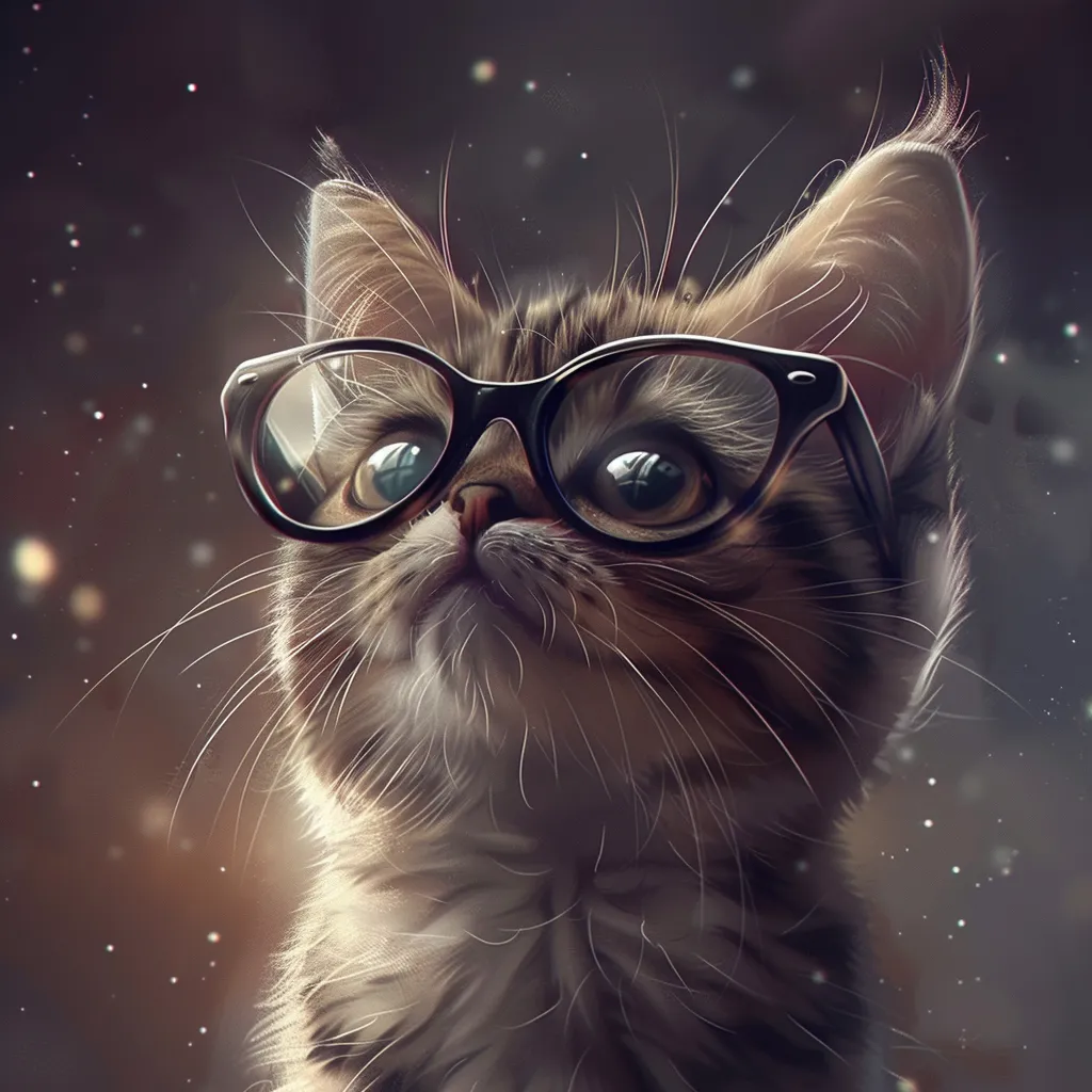 cute cat pfp with glasses
