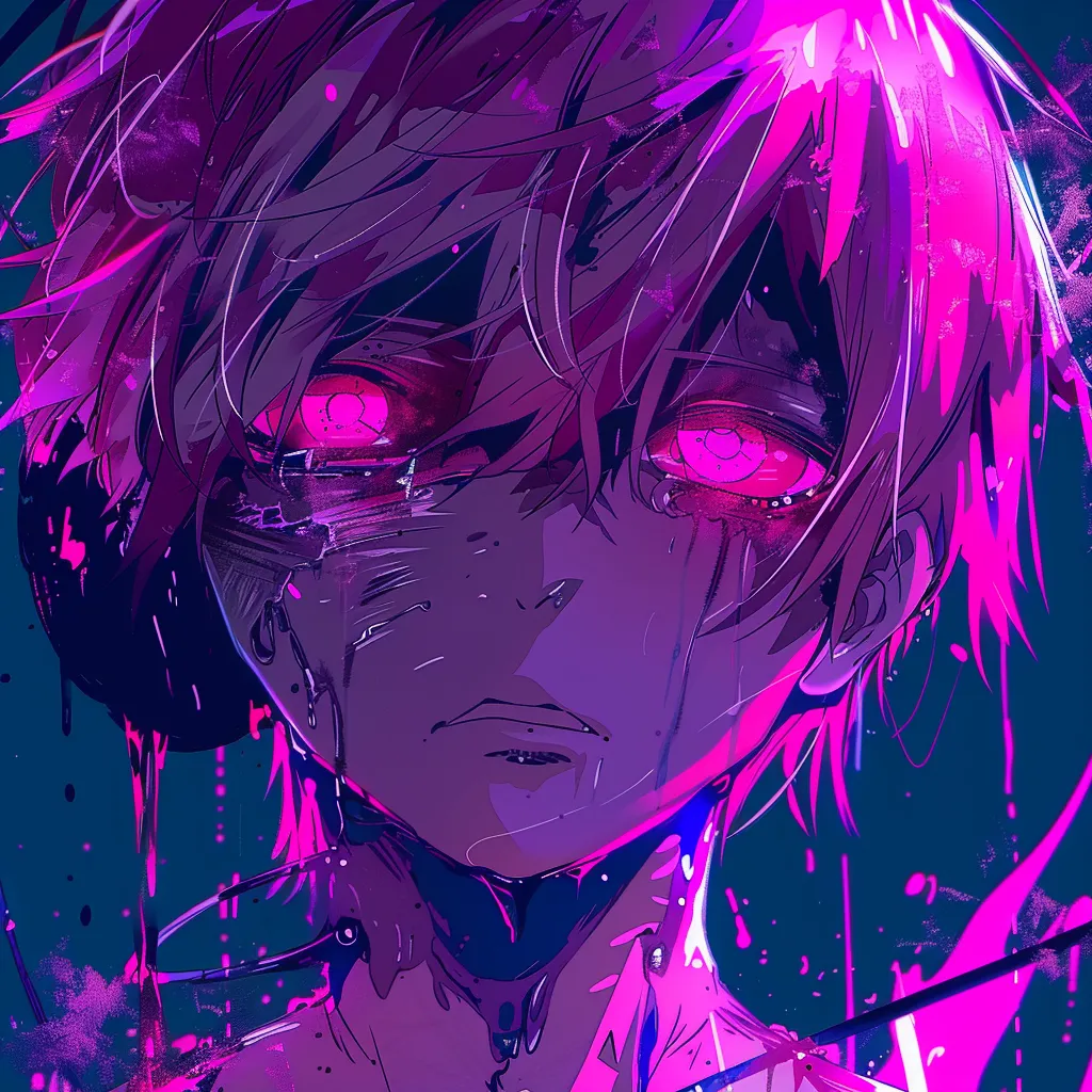 insane anime pfp shattered, todoroki, broken, tear, joker