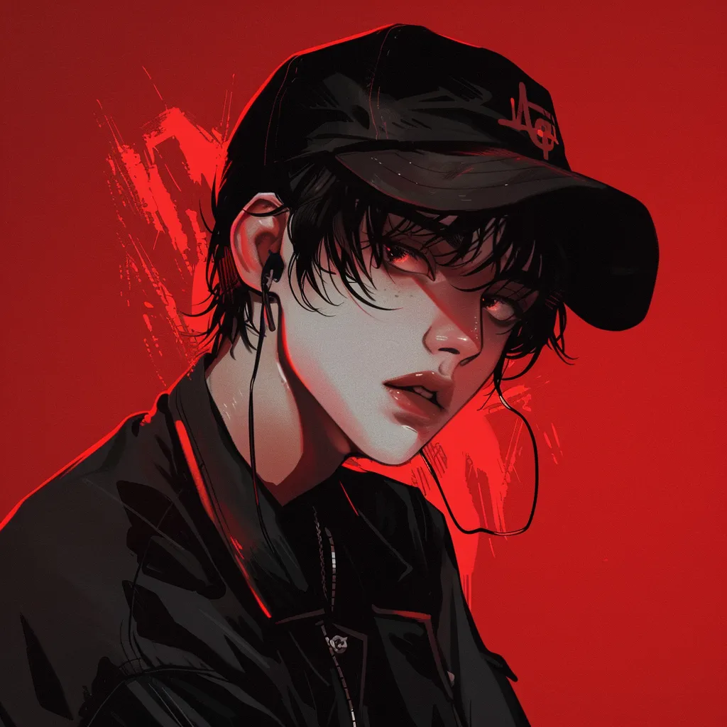 red and black anime pfp yuta, uta, mob, jjk, levi