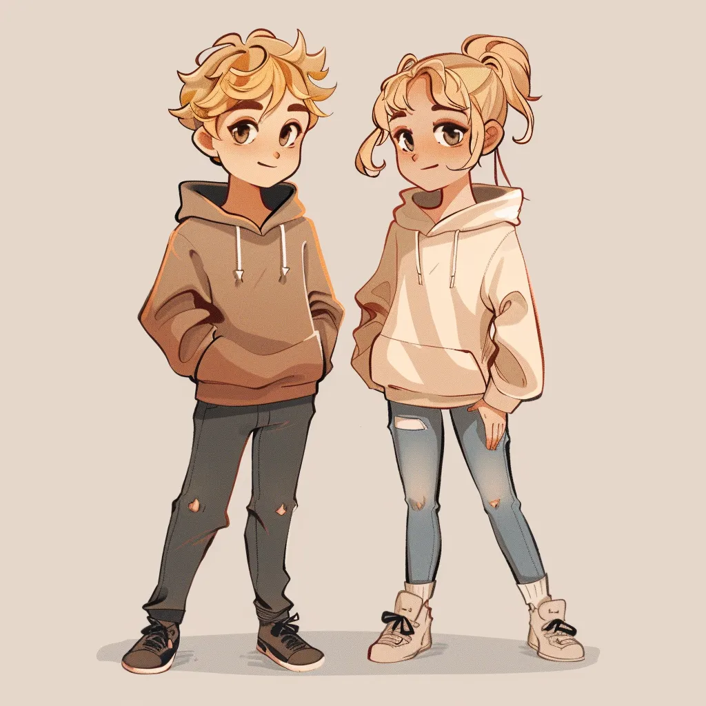 cute matching pfp for best friends boy and girl