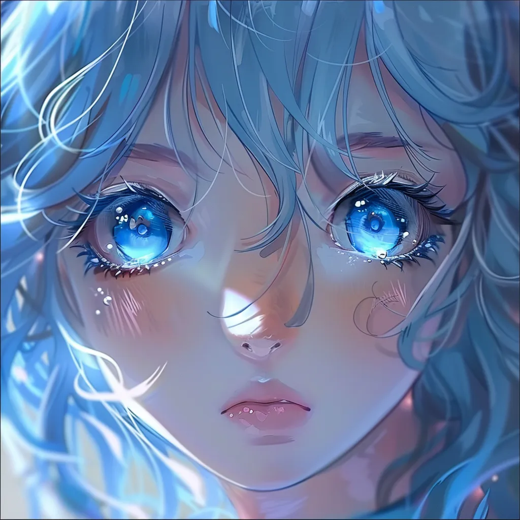 popular anime pfp tear, miku, ice, ocean, luka