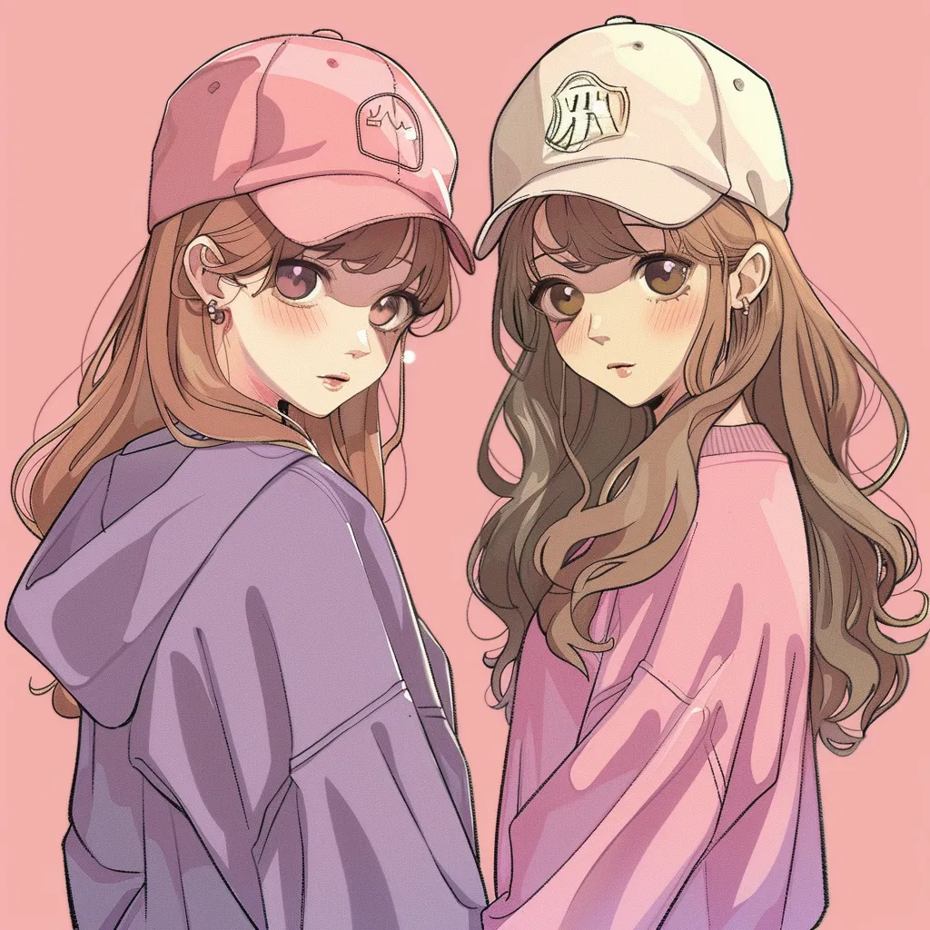 cute matching pfp for girl best friends not anime