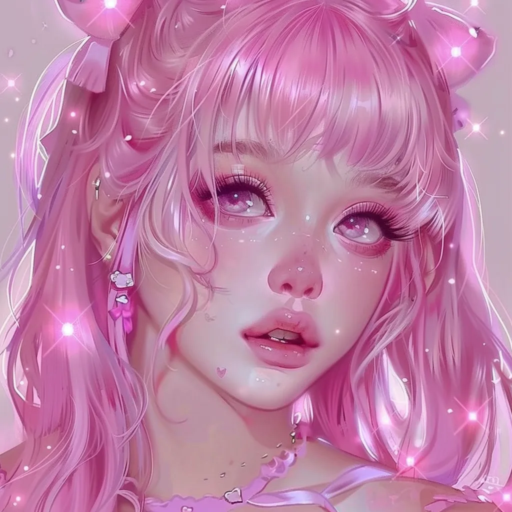 pink anime pfp