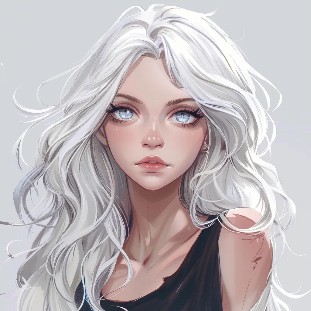 white hair anime pfp unknown, anya, girl, quinn, marin