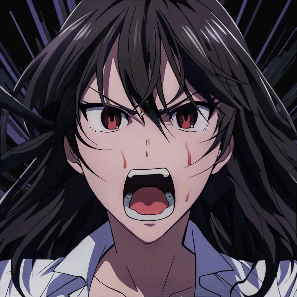 rage anime pfp bungou, angry, yandere, albedo, megumi