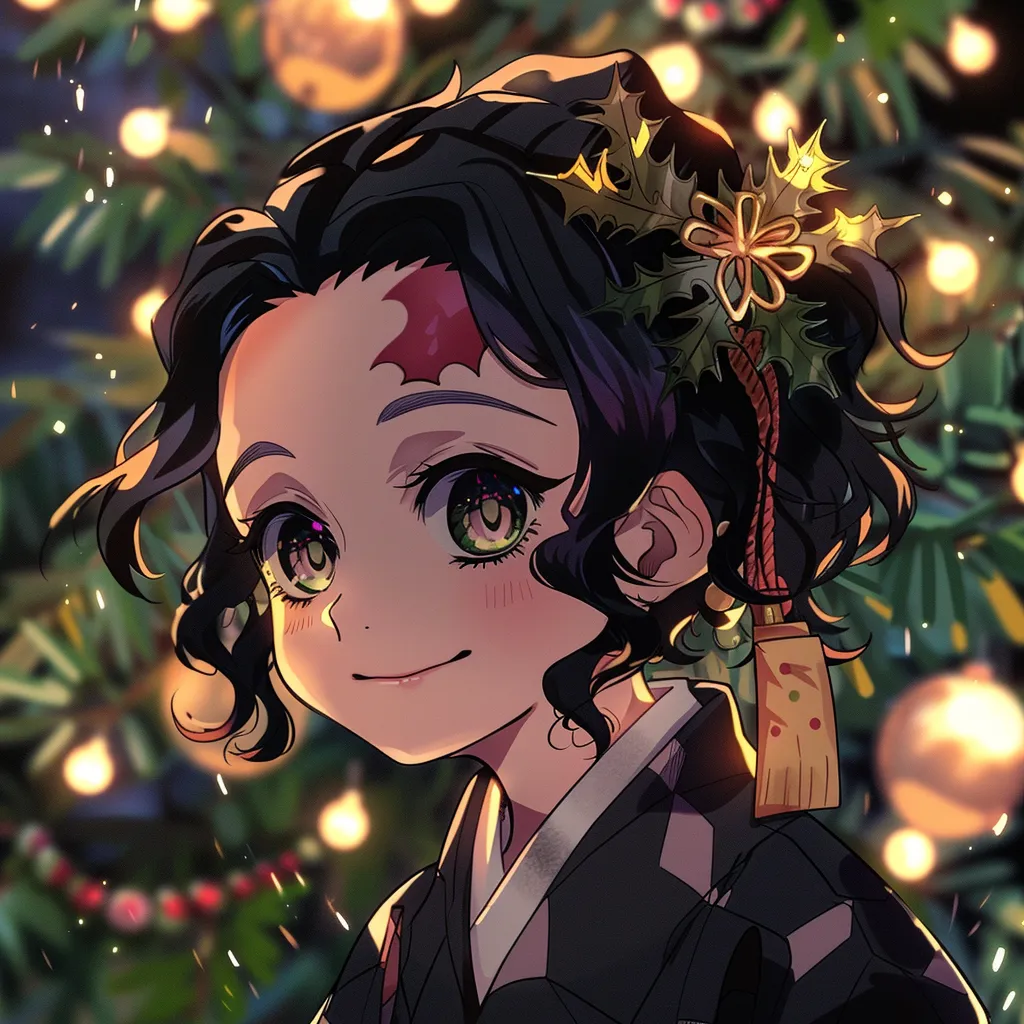 cute demon slayer christmas pfp