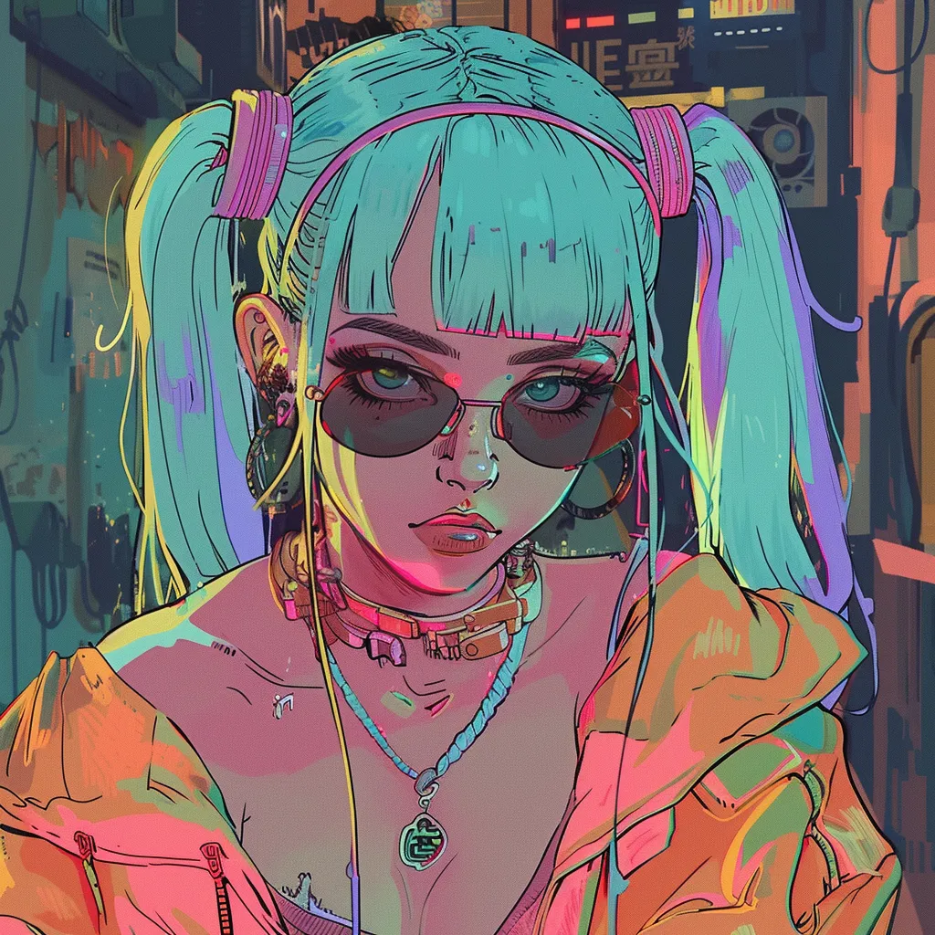 cyber y2k anime pfp