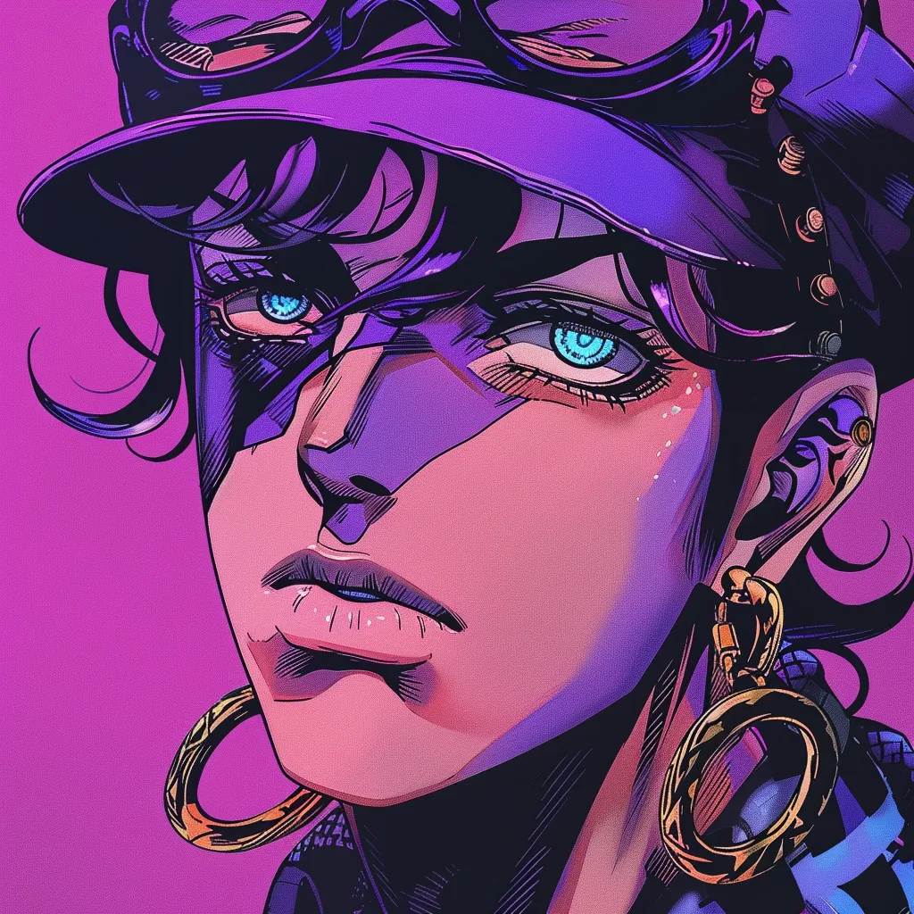 jojo manga pfp prince, violet, junji, uta, purple