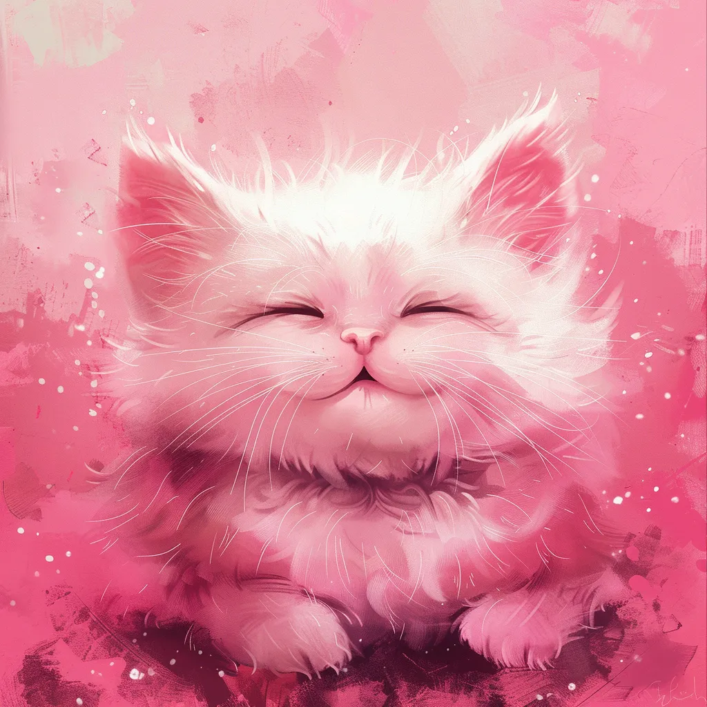 cute cat pfp pink