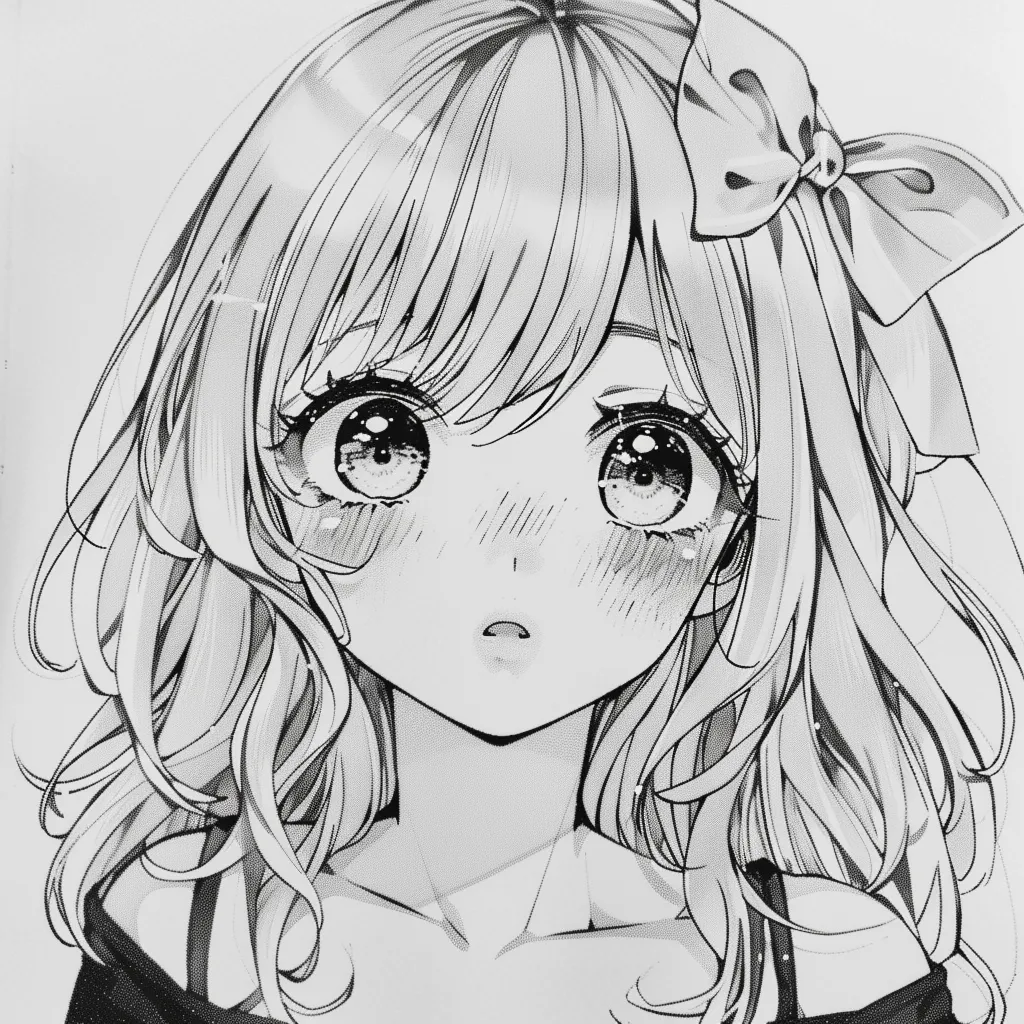 cute anime pfp black and white