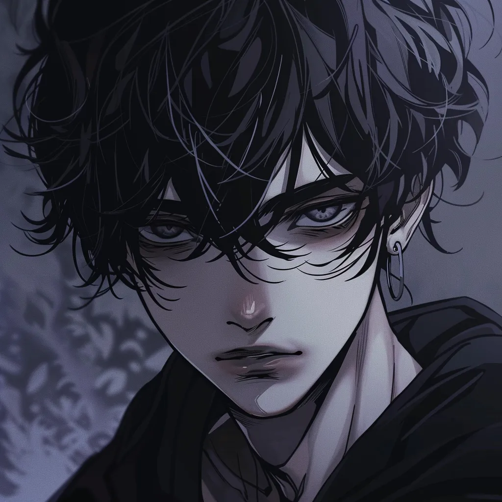 dark anime pfp male