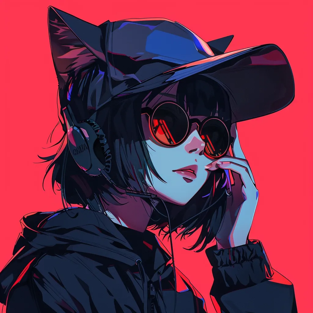 animepackgods pfp from sunglasses, uta, nico, neon, stylish