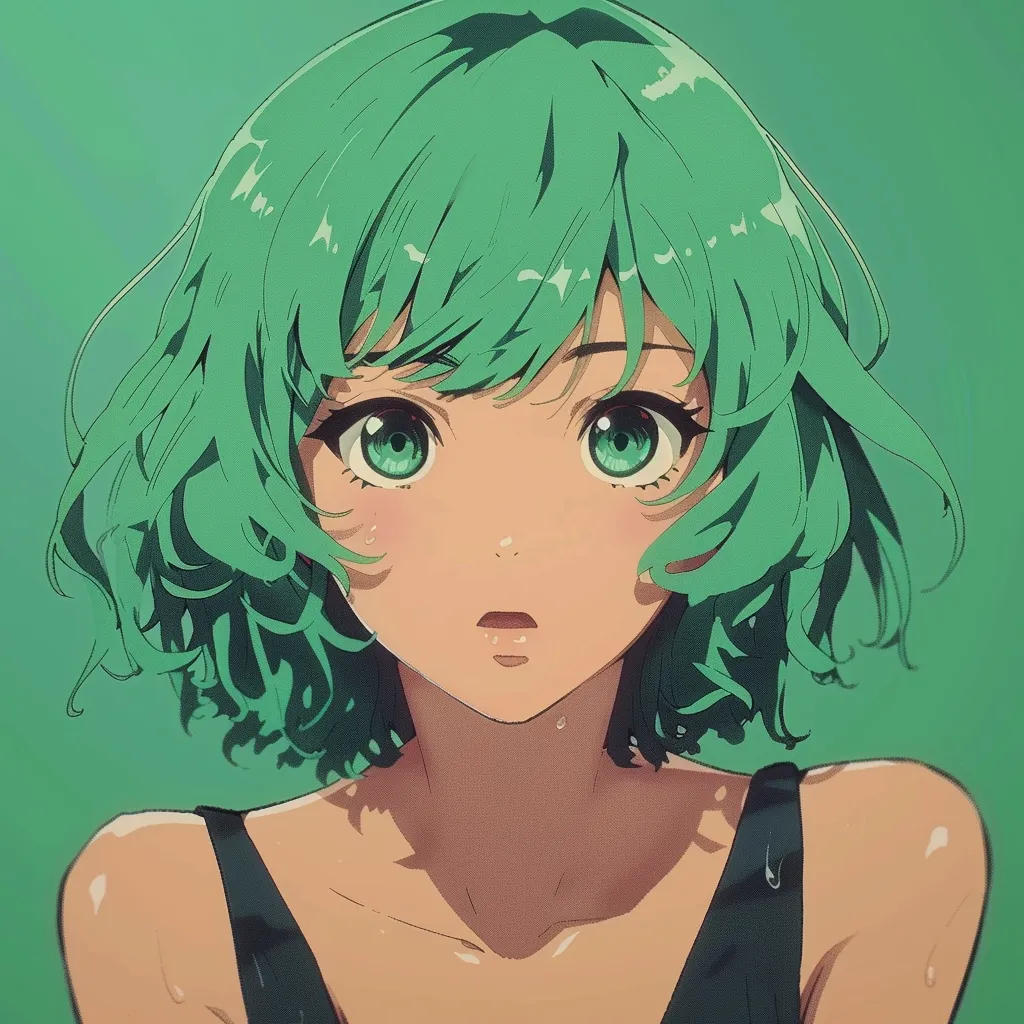 green anime pfp 