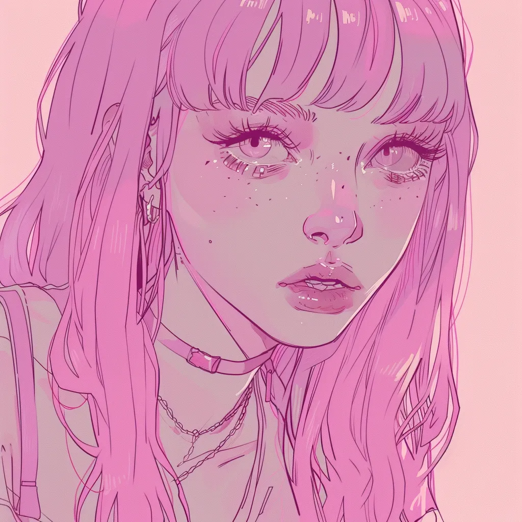 pastel anime pfp pink, pastel, violet, tear, grunge