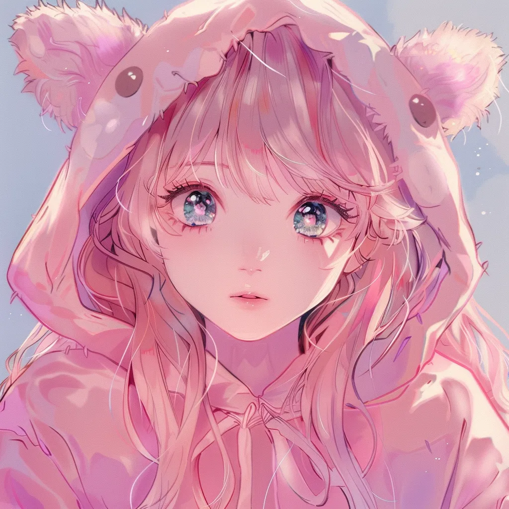 cute pink pfp anime