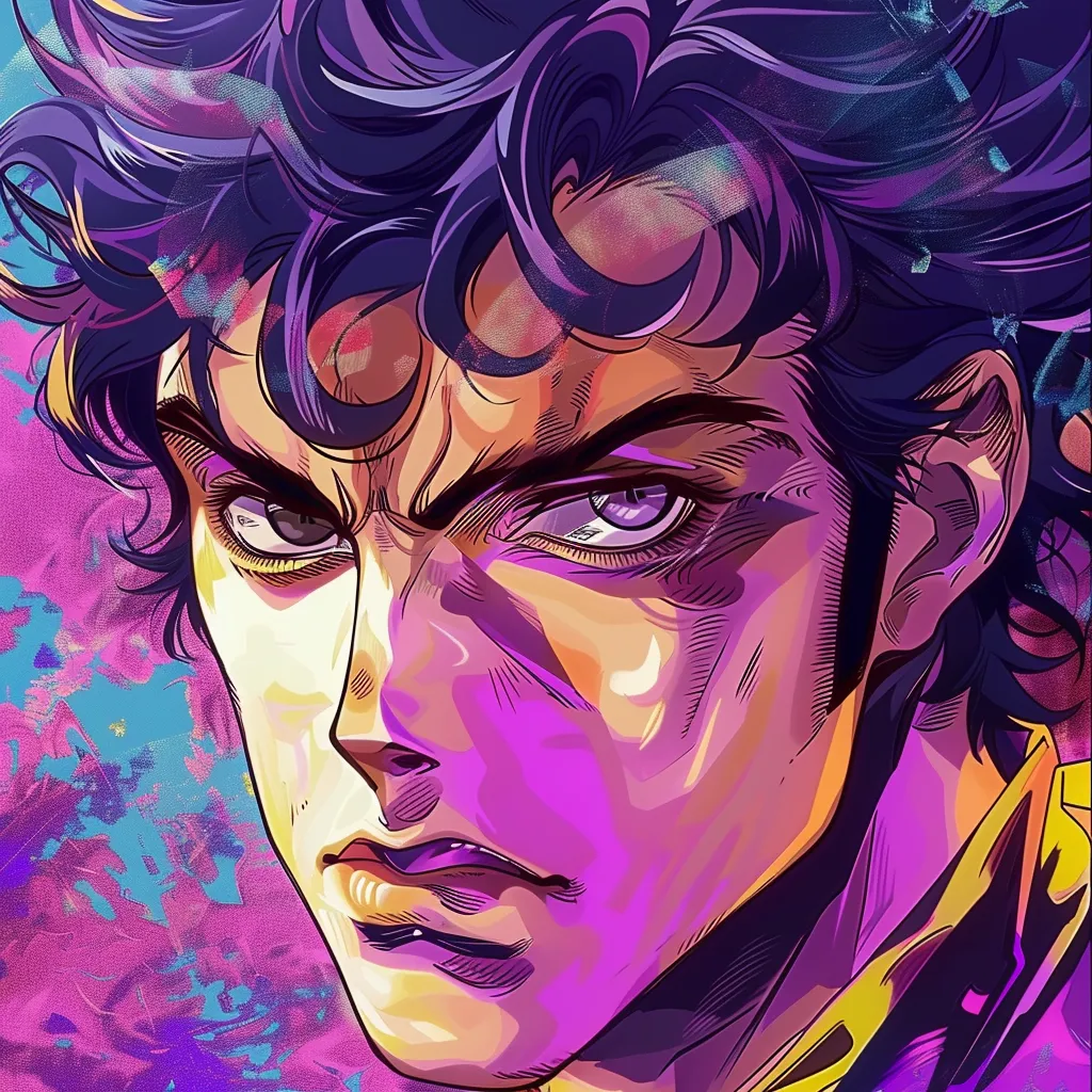 jojo manga pfp berserk, joker, prince, purple, vagabond